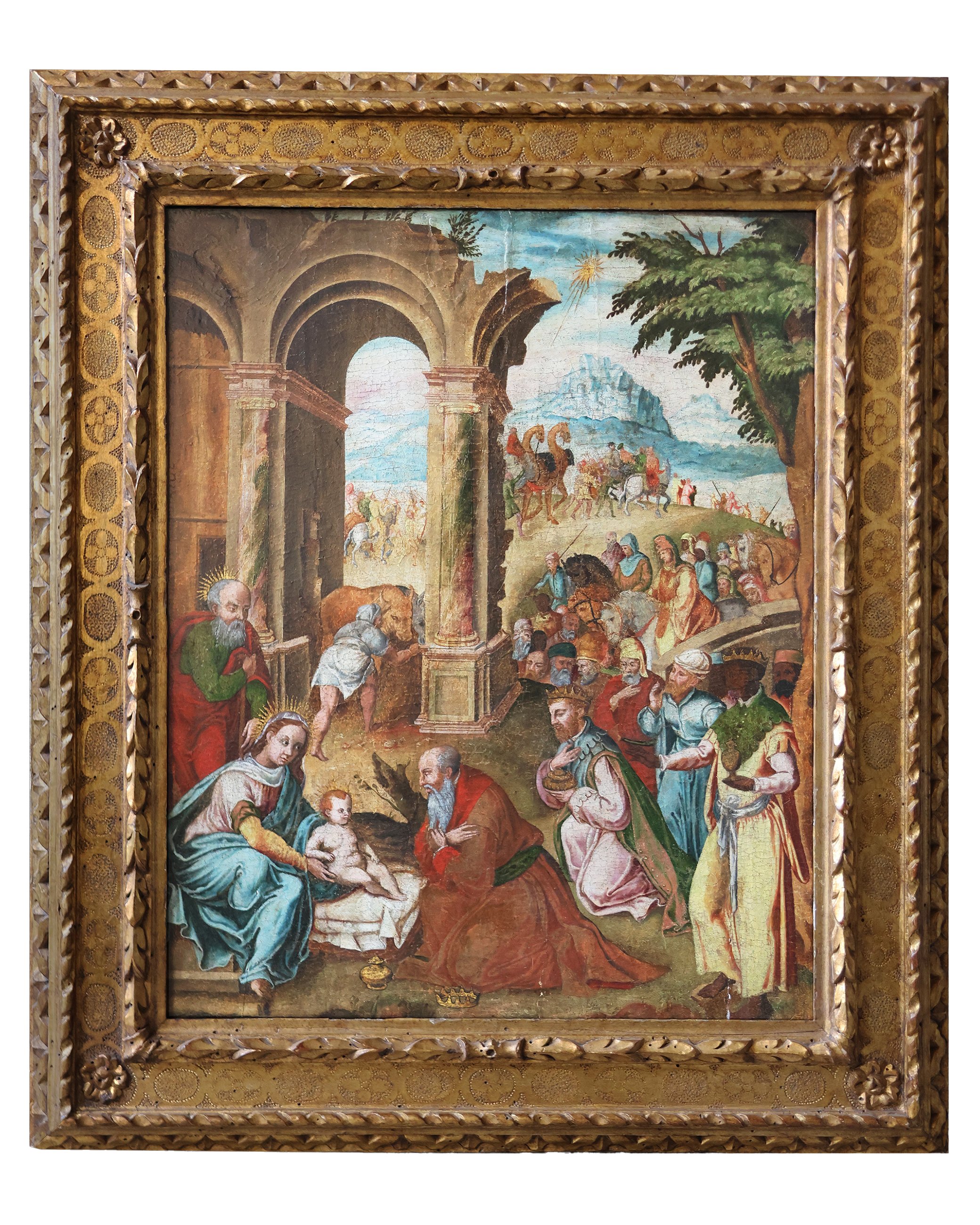 Adoration of the Magi, central Italy, first half 16th century; oil on panel - 1500