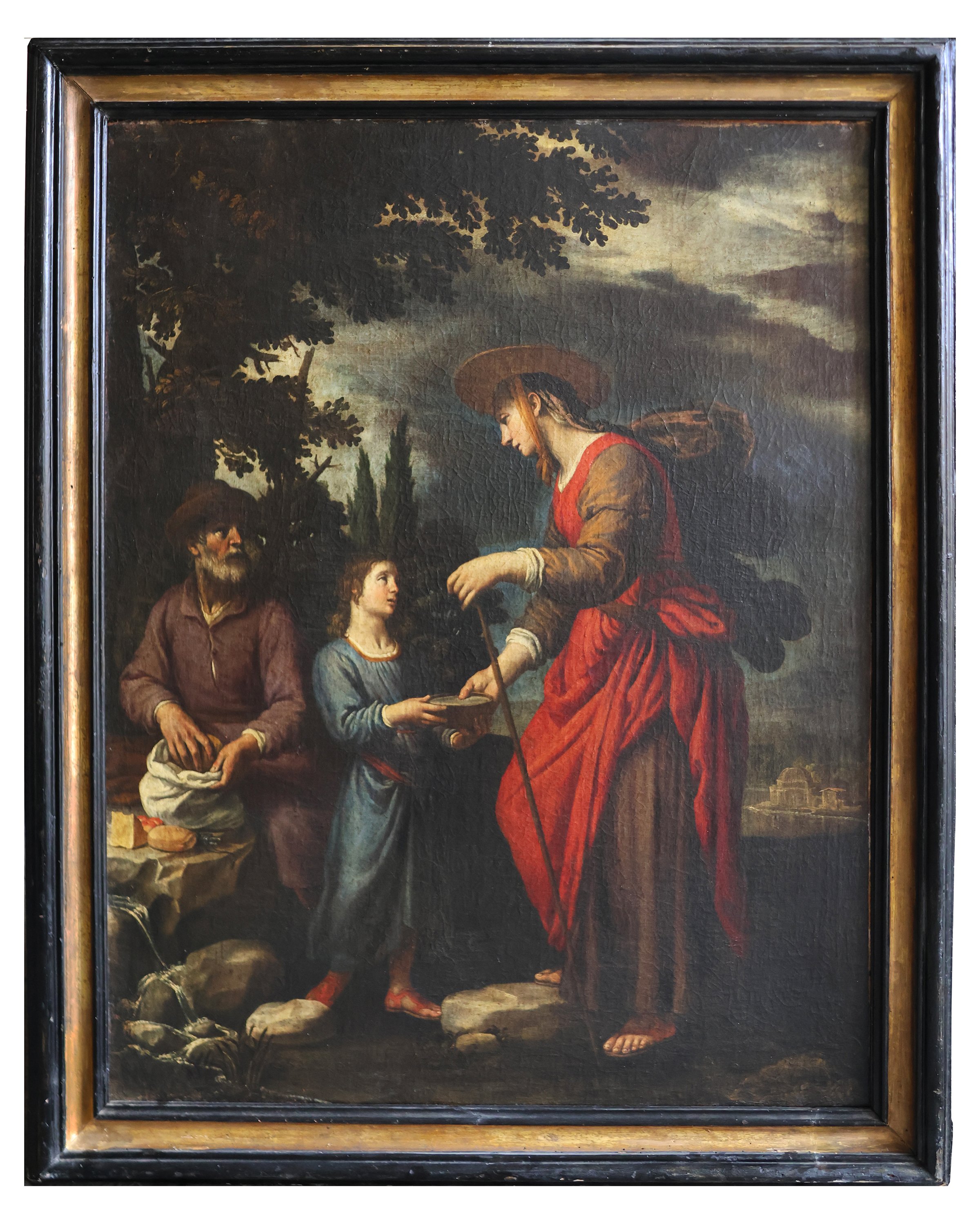Agostino Ciampelli, Florence 1565 - Rome 1630; Rest of the Holy Family during the Journey, oil on canvas - Agostino Ciampelli - 1620