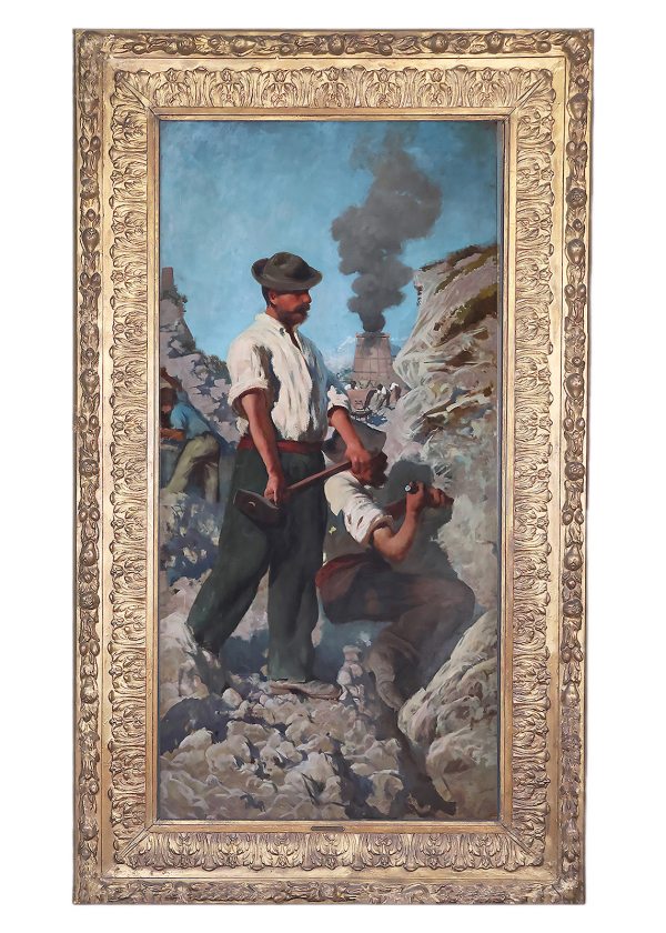 Andrea Tavernier, The Quartz Quarry, oil on panel