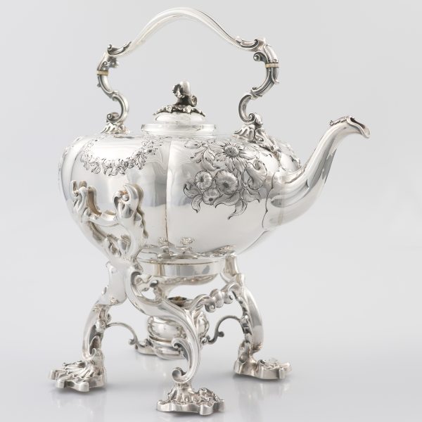 A William IV sterling silver kettle on stand, Paul Storr for Storr & Mortimer, London, 1837