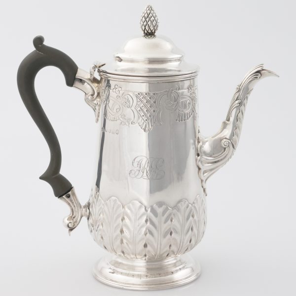 A George III sterling silver coffee pot, Joseph Craddock & William Ker Reid, London, 1816