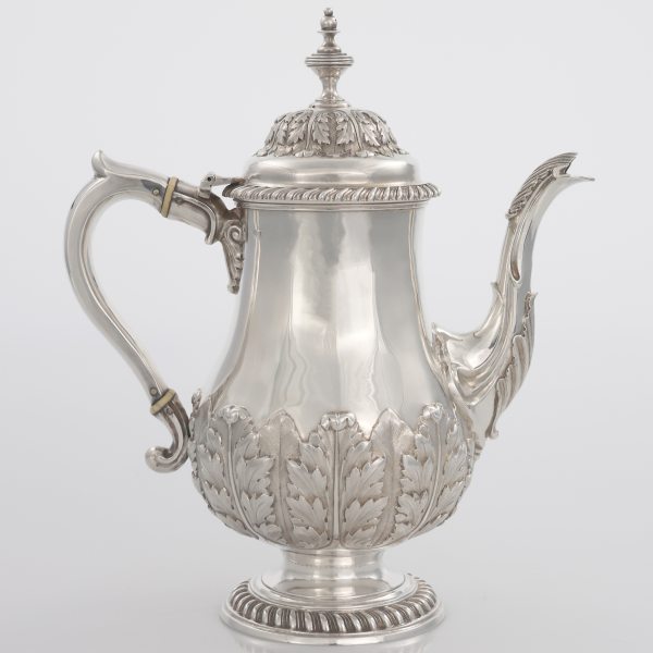 A George IV sterling silver coffee pot, William Bateman I, London, 1823