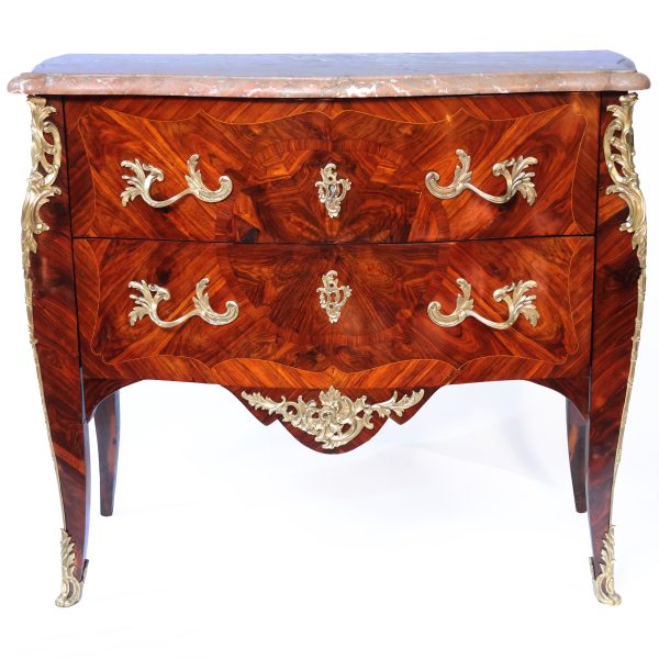 A French veneered in kingwood commode, stamped Christophe Wolff, Paris, mid-18th century