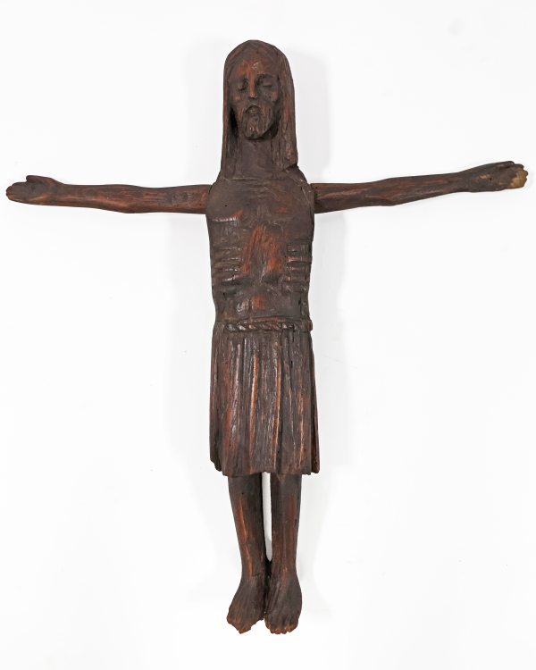 Corpus Christi in legno intagliato, scuola Portoghese Brasiliana, fine XIX secolo inzi XX secolo