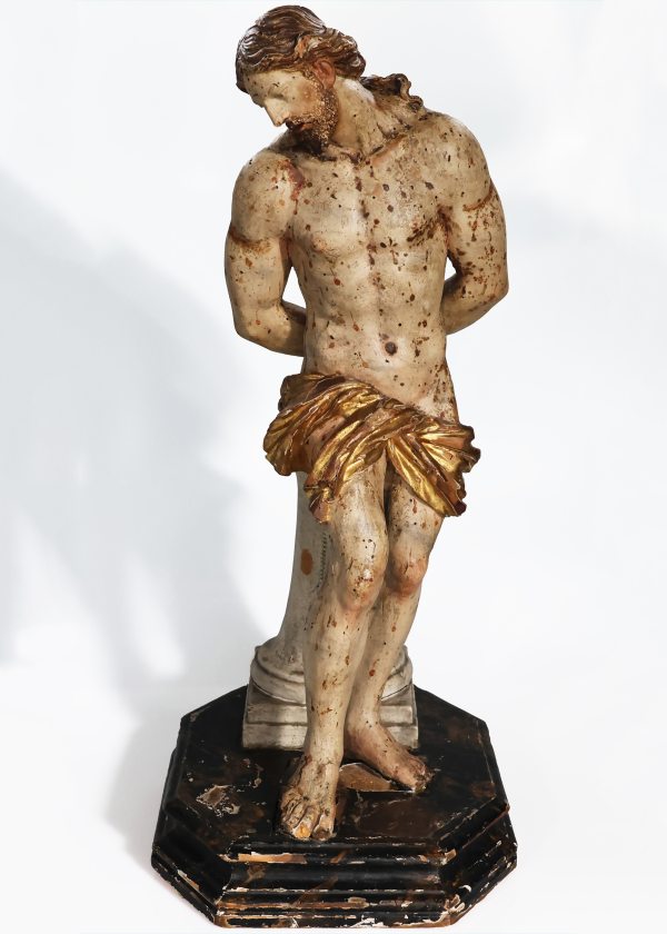 Christ at the column, polychrome poplar wood, North Italy, 17th-18th century
