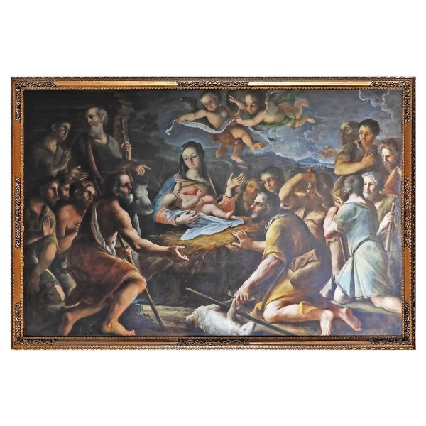 Girolamo Troppa, Adoration of the shepherds; oil on canvas