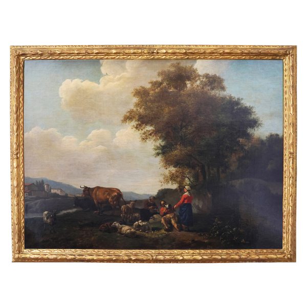 Hendrick Mommers, Pastoral scene, oil on canvas
