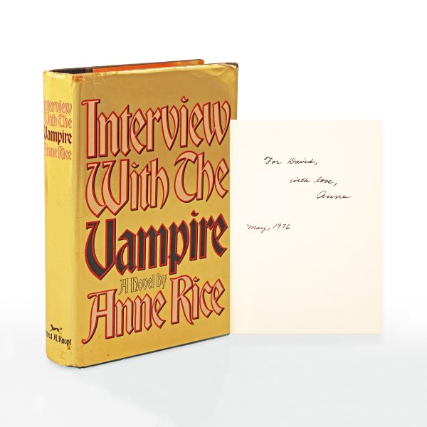 Interview with the Vampire. A novel by Anne Rice. Alfred Knopf. New York, 1976. Signed by the author