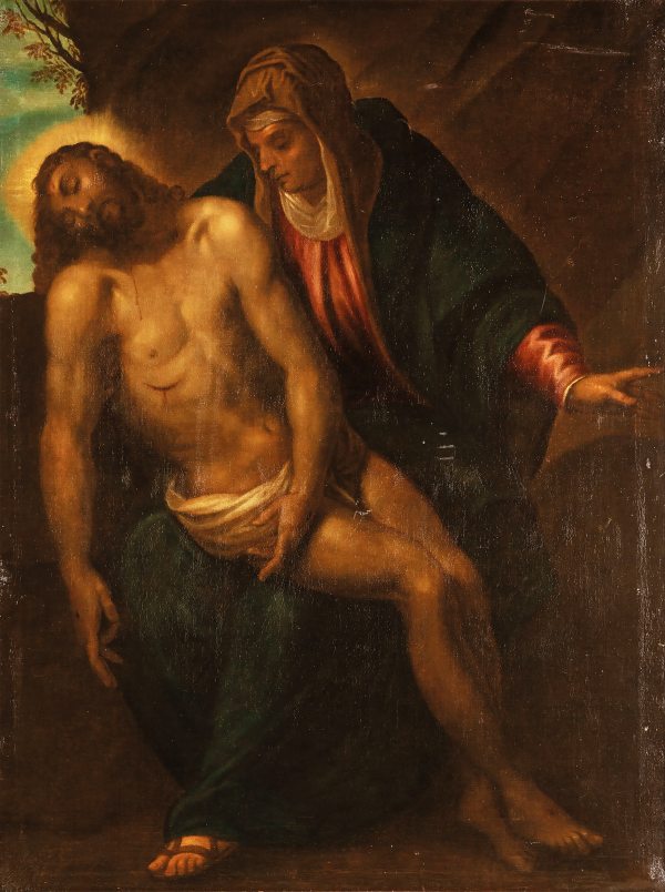 Jacopo Negretti called Palma il Giovane attr., Venice 1548 – Venice 1628; The Pietà; oil on canvas
