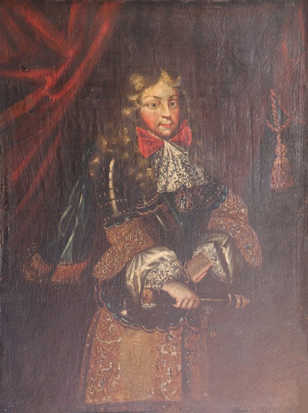 Laurent Dufour circle of; Portrait of Victor Amadeus II of Savoy as a child, oil on canvas