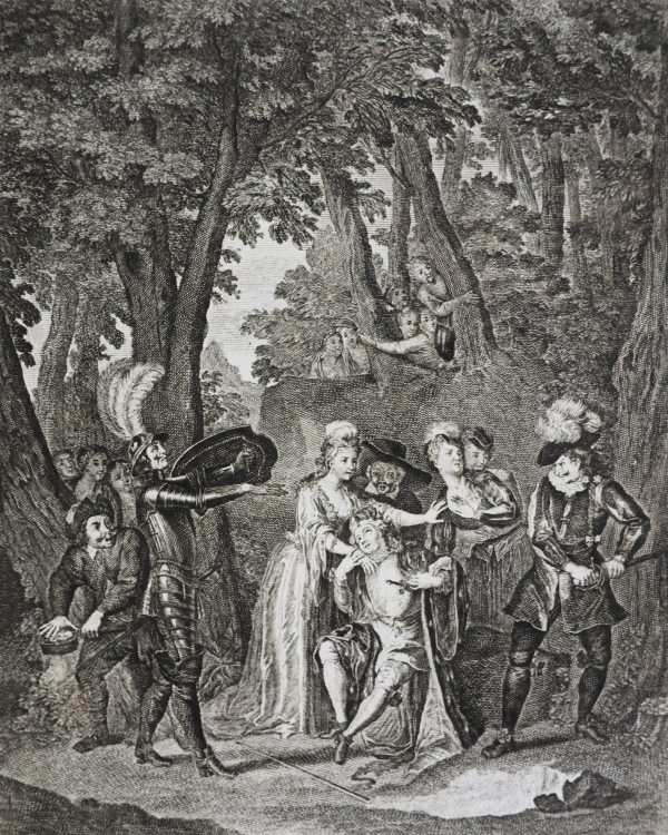Cervantes Miguel (de). Les principales aventures de l'admirable Don Quichotte.. a Liege.., 1776
