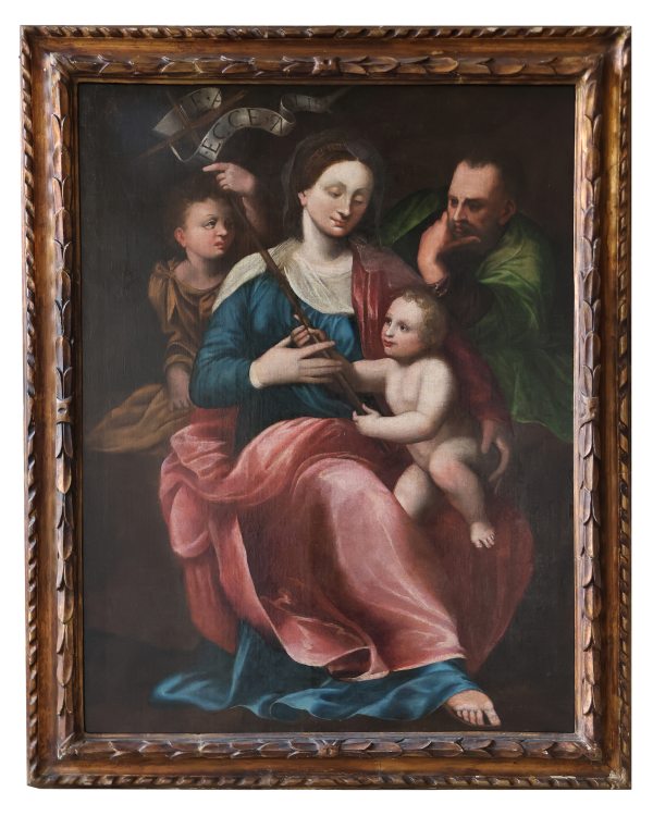 Madonna and Child with the Young St. John and St. Joseph, Northern Italy, 16th century oil on canvas