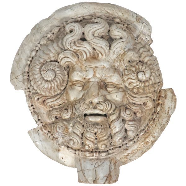 Oscillum, Jupiter and Medusa, statuary marble