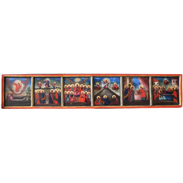 Polyptych: Life of the Virgin Mary and Christ, 19th century, tempera on panel