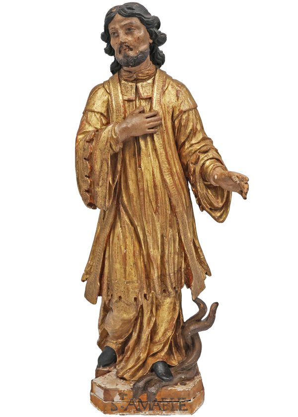 Saint Amable de Riom, polychrome poplar wood, France, 18th century