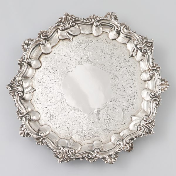 A George IV sterling silver salver, Paul Storr, London, 1828