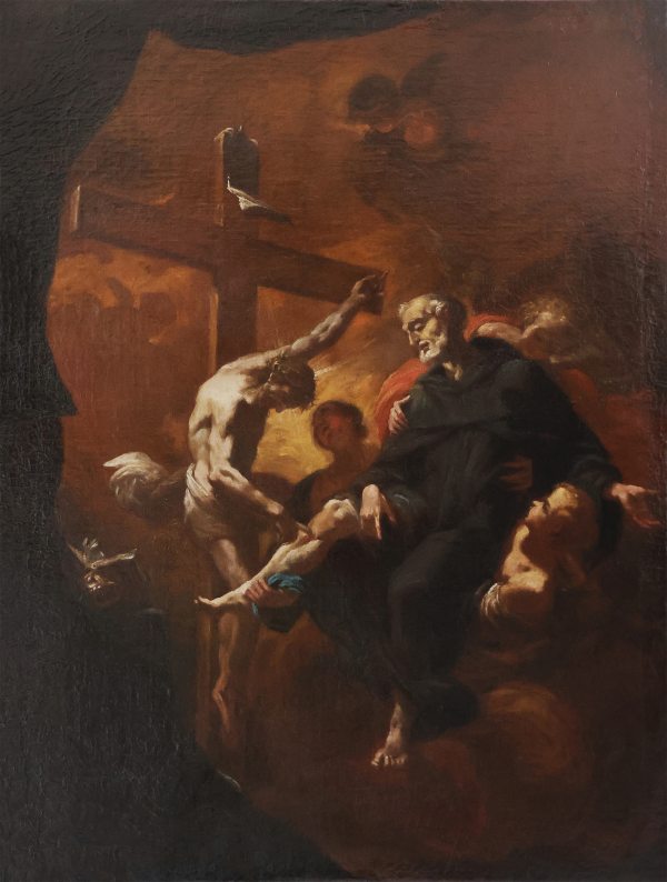 Central Italian school; Saint Pellegrino Laziosi, second half 17th century, oil on canvas