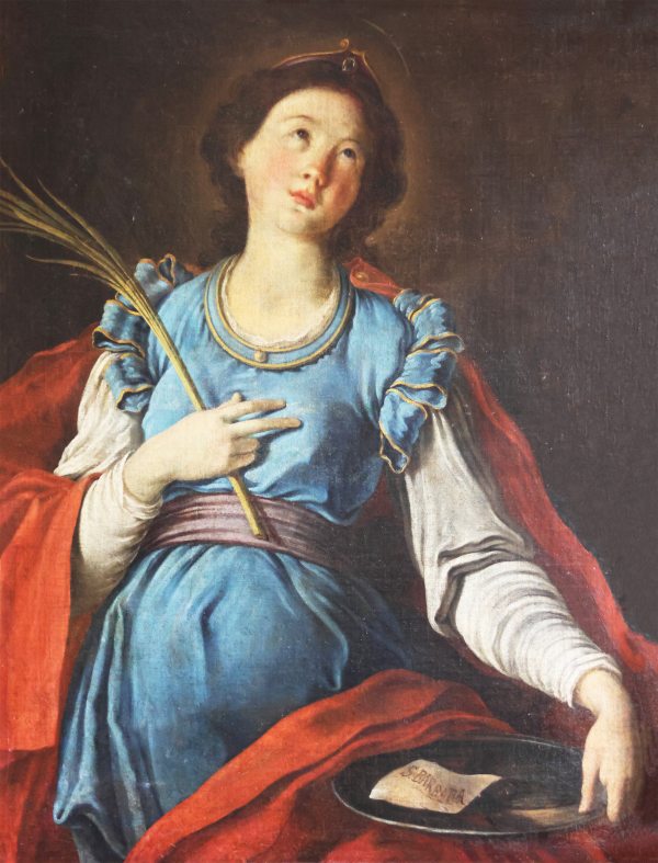 Italian school; Saint Barbara, 18th century, oil on canvas
