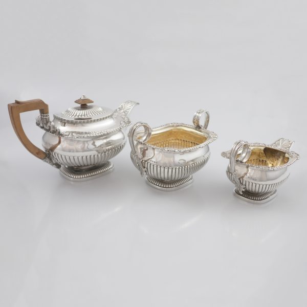 A sterling silver tea service George III, Philip Rundell, London, 1819&ndash;21