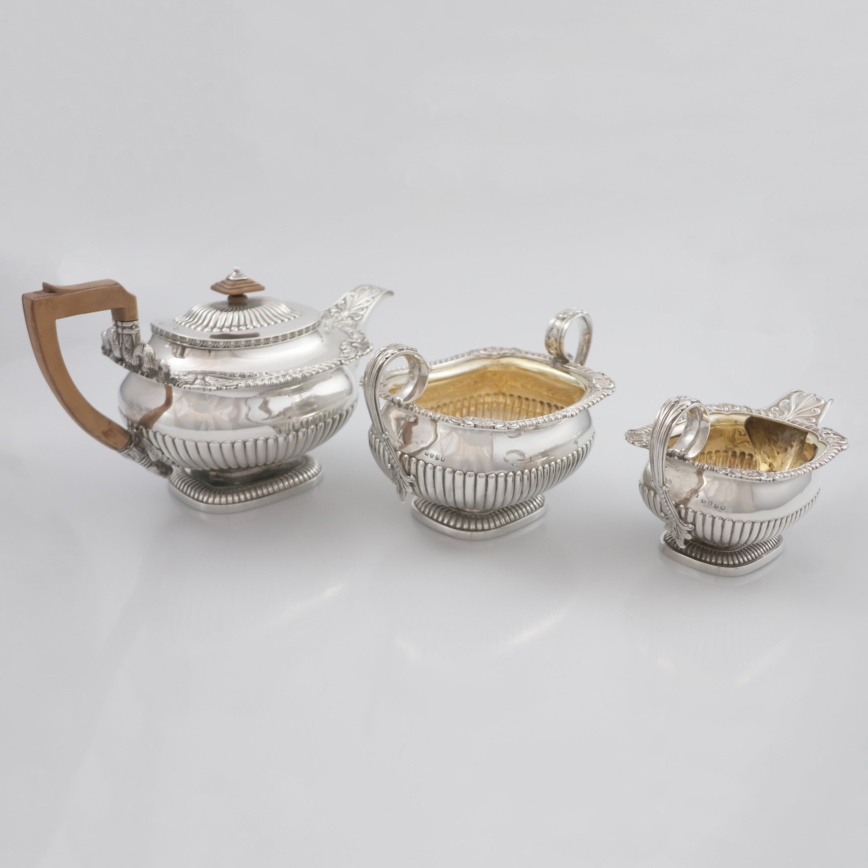 A sterling silver tea service George III, Philip Rundell, London, 1819&ndash;21 - Philip Rundell - 1819