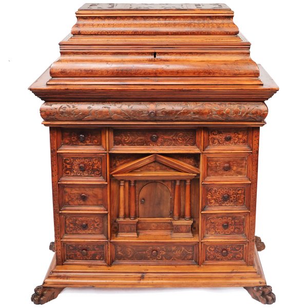 A North Italian cabinet in walnut and cedar wood, late 18th century early 19th century