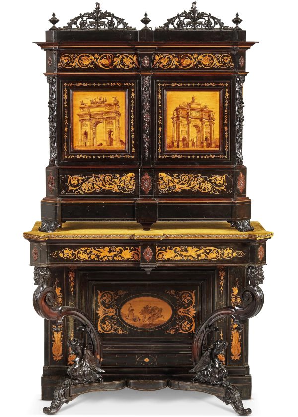 An Italian double-body cabinet of Ferdinand of Habsburg-Lorraine, Tuscany, 19th century