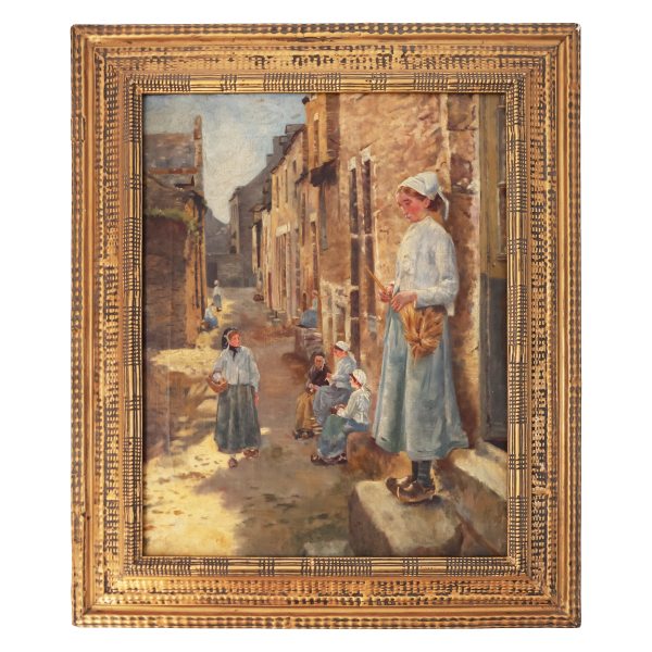 A Street in Brittany da Stanhope Alexander Forbes, fine XIX secolo inizi XX secolo, olio su tela