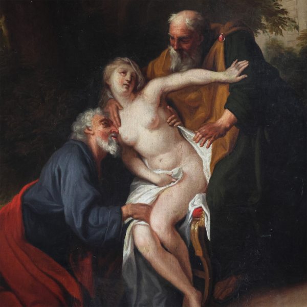French school; Susanna and the Elders, 18th century, oil on canvas