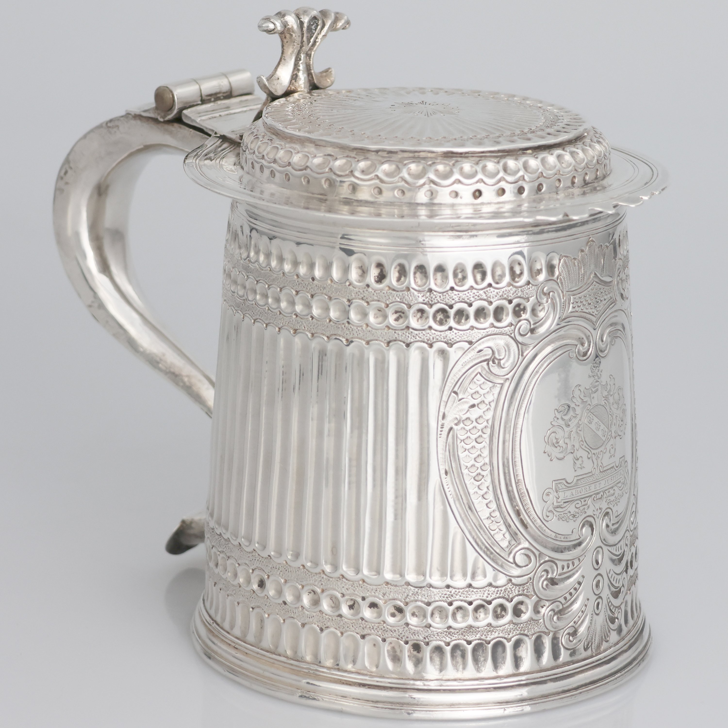 A Charles II sterling silver tankard, John Ruslen, London, 1680 - John Ruslen - 1680