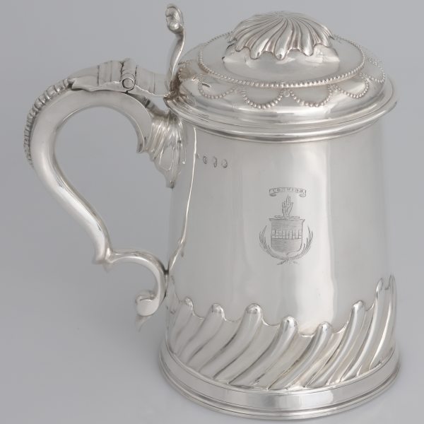 A George II sterling silver tankard, Joseph Jackson, Dublin, 1749