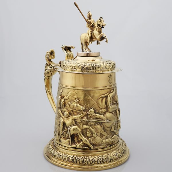 A monumental silver-gilt tankard, Russia?, 19th century