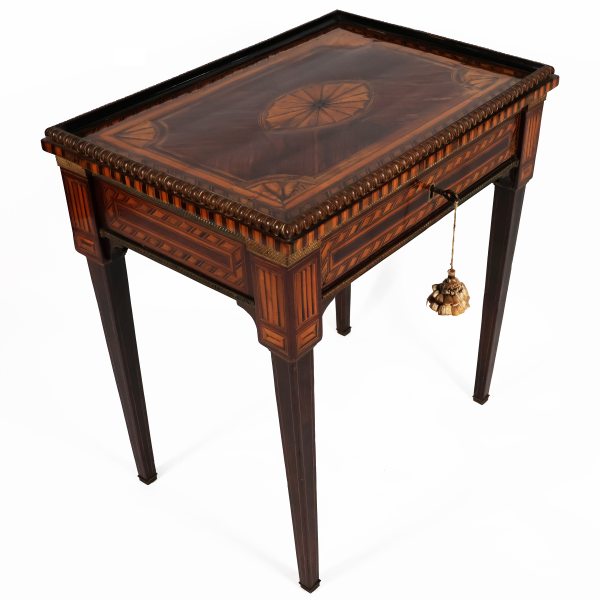An Italian marquetry table in various woods, Sicily, 18th century