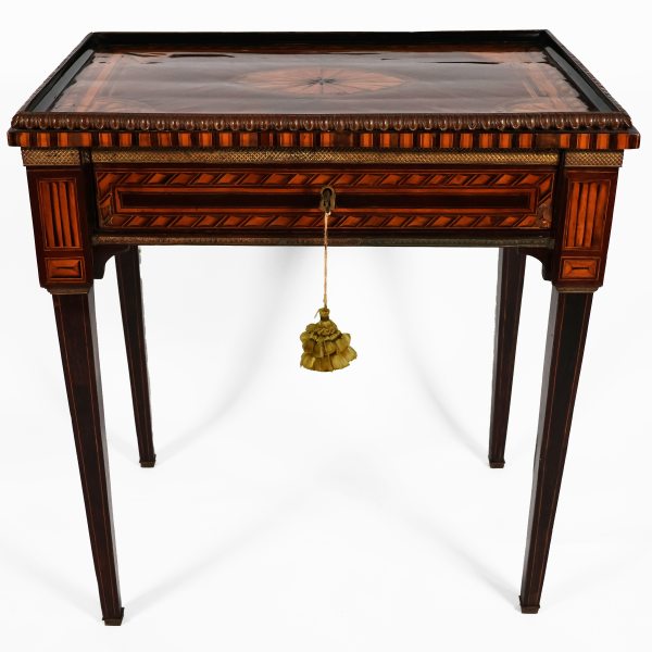 An Italian marquetry table in various woods, Sicily, 18th century