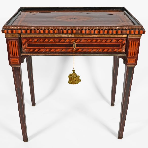 An Italian marquetry table in various woods, Sicily, 18th century