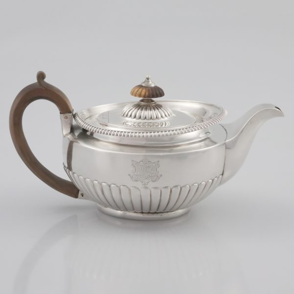 A George III sterling silver teapot, Paul Storr, London, 1814