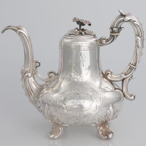 A French silver teapot, Martial Fray, Paris, mid-19th century