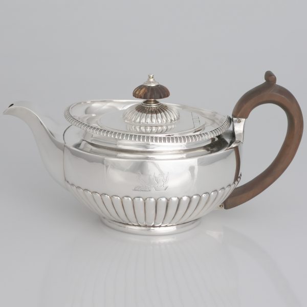 A George III sterling silver teapot, Paul Storr, London, 1814