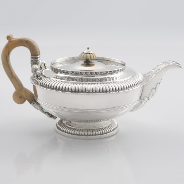 A George III sterling silver teapot, Paul Storr, London, 1815