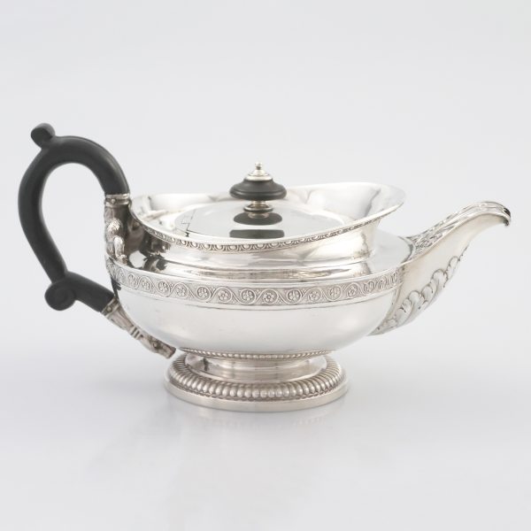 A George III sterling silver teapot, Paul Storr, London, 1816