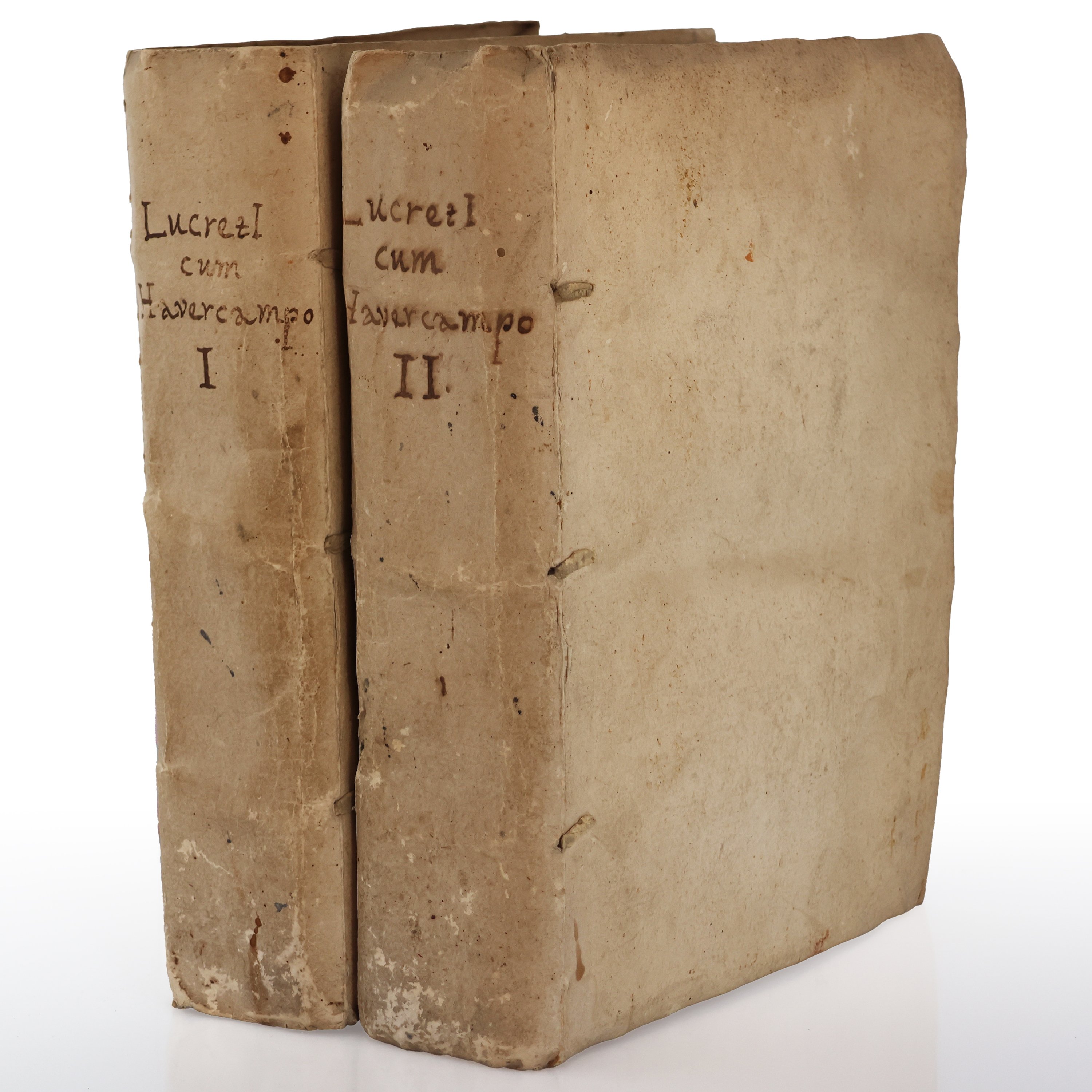 Lucretius Carus Titus (99-55 a.C.). De rerum natura libri sex.. Cum notis integris Dionysii Lambini, Oberti Gifanii, Tanaquilli Fabri.. Luguni Batavorum, Apud Janssonios Van Der Aa. 1725 - Lucretius Carus Titus - 1725