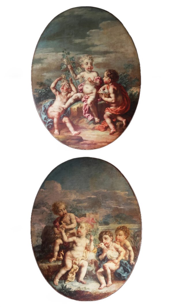 Vittorio Amedeo Rapous; A pair of paintings: Allegory of Autumn and of Summer; oil on canvas
