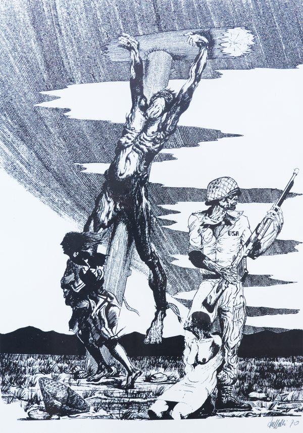 Massimo Zuppelli; The dramas of our time 1970; five lithographic prints