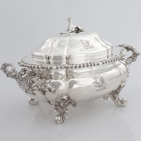 A George III sterling silver soup tureen, Paul Storr, London, 1813