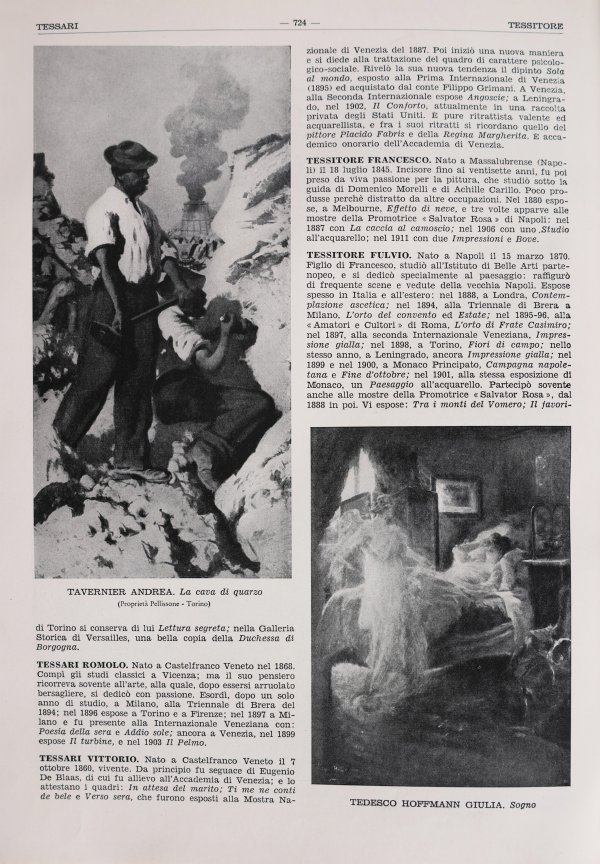 Comanducci A. M., I Pittori italiani dell&rsquo;Ottocento. Dizionario critico e documentario, Milano, Casa editrice artisti d&rsquo;Italia S. A., 1934 XII, p. 724.